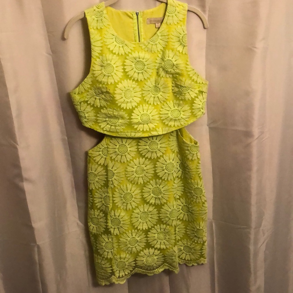 Dance & Marvel Embroidered Cutout Dress (Size M)